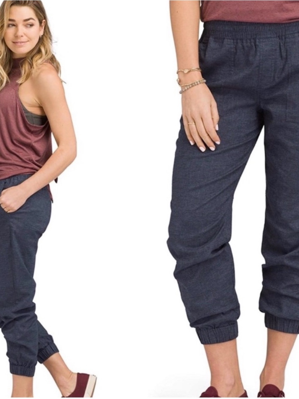 Prana Hemp Mantra Blue
Chambray Joggers Pants Small